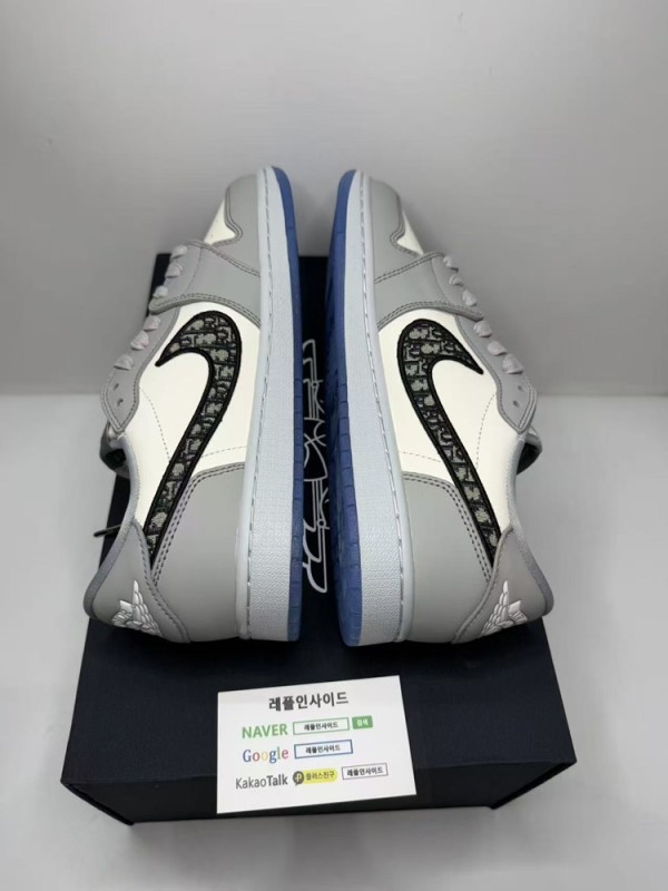 레플리카 명품 [AIR JORDAN] 에어조던1 레트로 로우 OG x 디올 DIOR CN8608-002 남녀공용 (PK공장) - 소재 실사 6