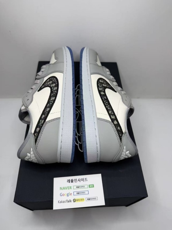 레플리카 명품 [AIR JORDAN] 에어조던1 레트로 로우 OG x 디올 DIOR CN8608-002 남녀공용 (PK공장) - 포장 실사 7