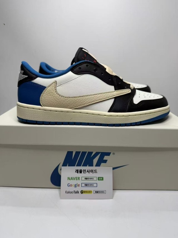 레플리카 명품 [AIR JORDAN] 트래비스 스캇 x 프라그먼트 x 에어조던1 로우 DM7866-140 남녀공용 (OG공장) - 뒷면 실사 3