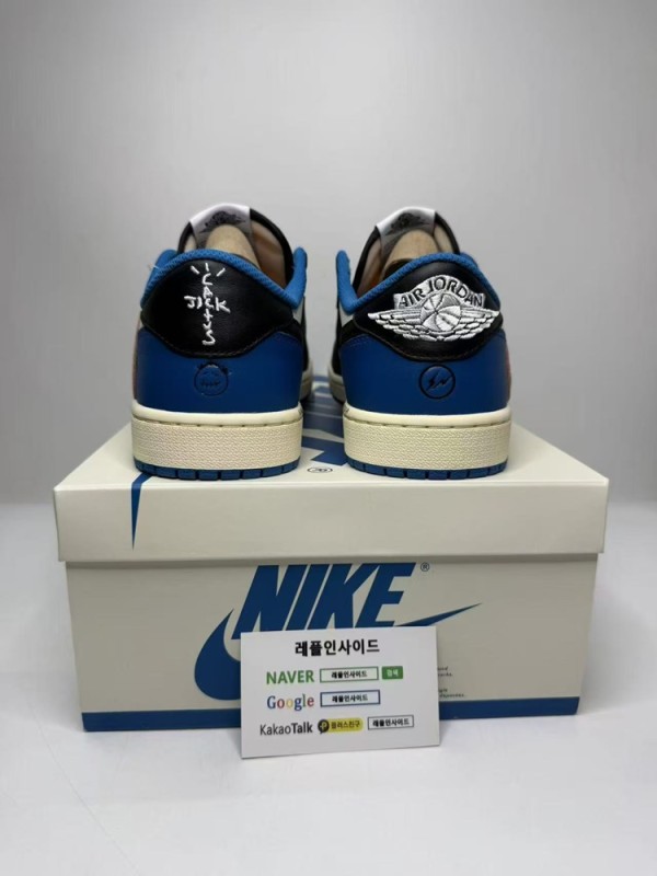 레플리카 명품 [AIR JORDAN] 트래비스 스캇 x 프라그먼트 x 에어조던1 로우 DM7866-140 남녀공용 (OG공장) - 로고 실사 5