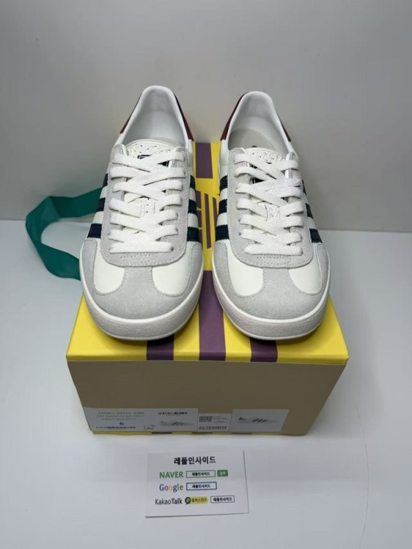 레플리카 명품 [GUCCI] 구찌 x 아디다스 스웨이드 가젤 스니커즈 남녀공용 실사 디테일! - 앞면 실사 1