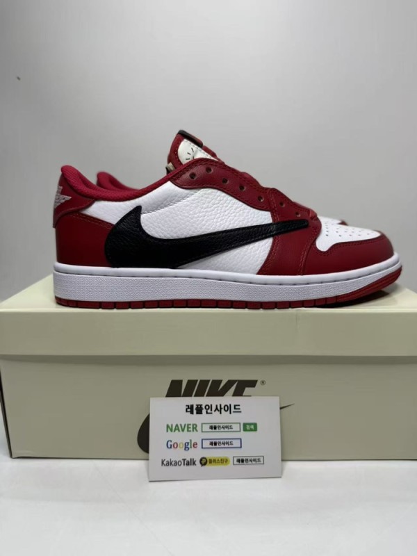 레플리카 명품 [AIR JORDAN] 트래비스 스캇 x 에어조던1 로우 OG 시카고 DM7866-101 남녀공용 (X공장) - 뒷면 실사 3