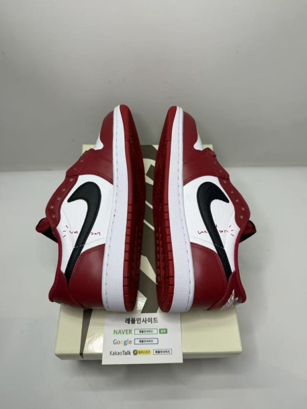 레플리카 명품 [AIR JORDAN] 트래비스 스캇 x 에어조던1 로우 OG 시카고 DM7866-101 남녀공용 (X공장) - 포장 실사 7