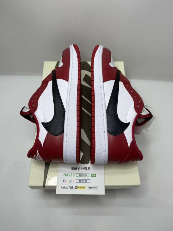 레플리카 명품 [AIR JORDAN] 트래비스 스캇 x 에어조던1 로우 OG 시카고 DM7866-101 남녀공용 (X공장) - 라벨 실사 8