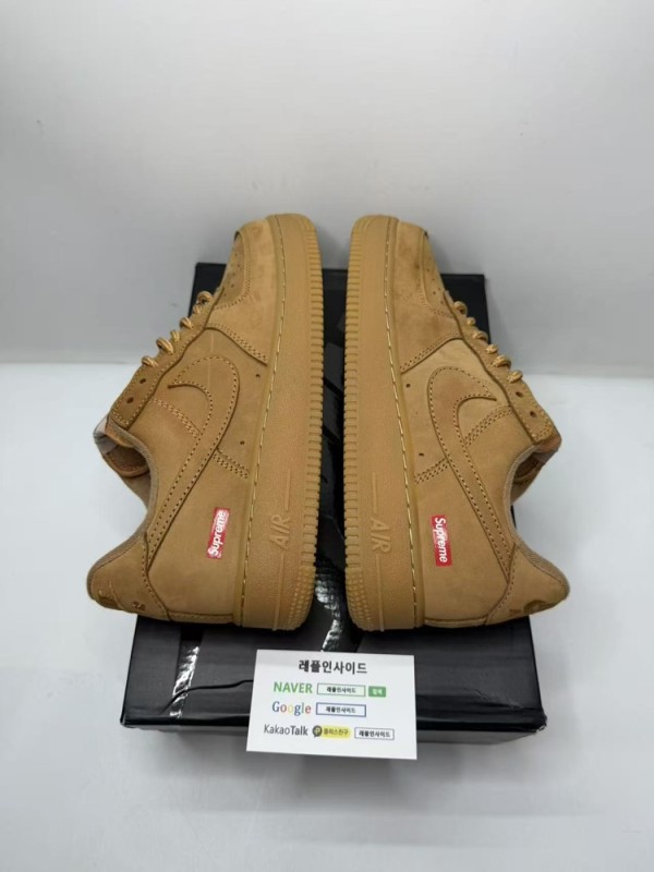 레플리카 명품 [NIKE] 나이키 x 슈프림 에어포스1 로우 플랙스 된장포스 DN1555-200 남성용 (OWF공장) - 소재 실사 6
