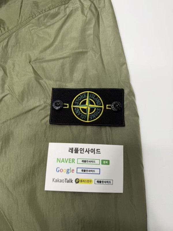 레플리카 명품 [STONE ISLAND] 스톤아일랜드 메탈 나일론 바람막이 후드 자켓 02 3컬러 블랙/그레이/그린 남성용 실사 디테일! - 소재 실사 6