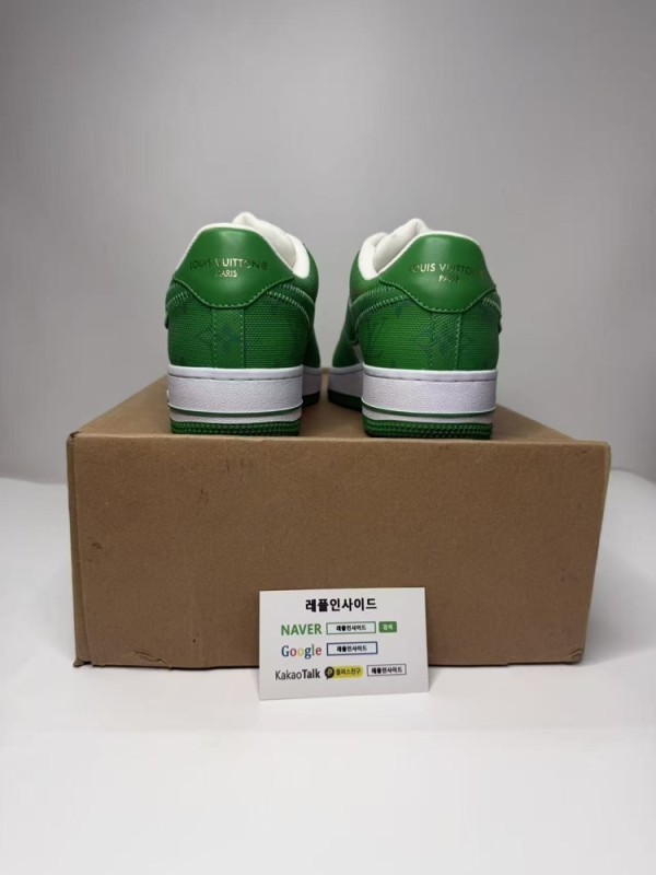 레플리카 명품 [LOUIS VUITTON] 나이키 X 루이비통 에어포스1 버질아블로 짐그린 남성용 디테일 실사! - 디테일 실사 4