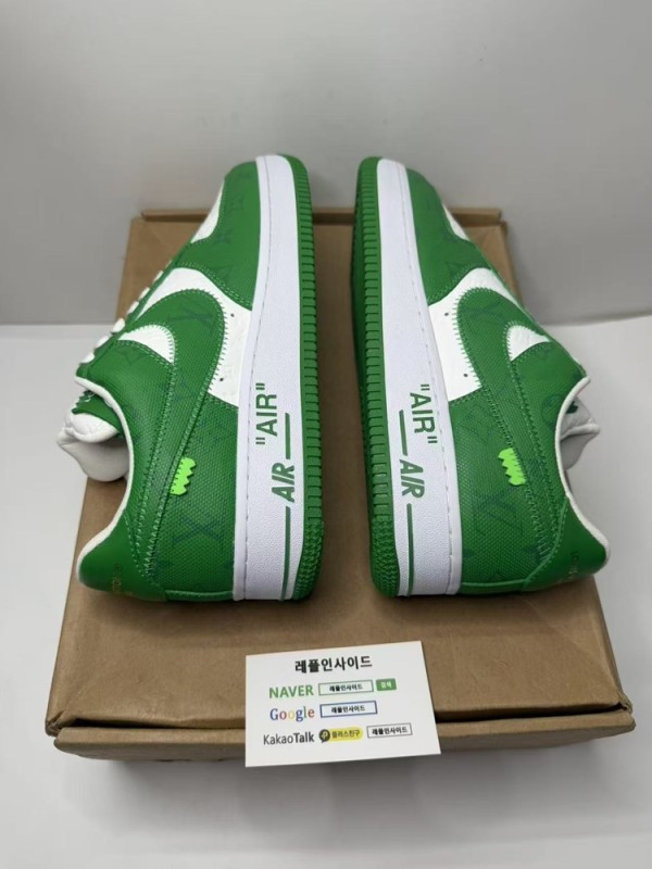 레플리카 명품 [LOUIS VUITTON] 나이키 X 루이비통 에어포스1 버질아블로 짐그린 남성용 디테일 실사! - 포장 실사 7