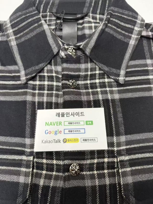 레플리카 명품 [Chrome Hearts] 크롬하츠 체크 셔츠 남녀공용 - 옆면 실사 2
