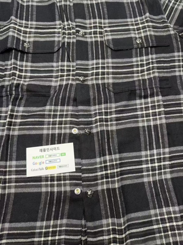 레플리카 명품 [Chrome Hearts] 크롬하츠 체크 셔츠 남녀공용 - 뒷면 실사 3