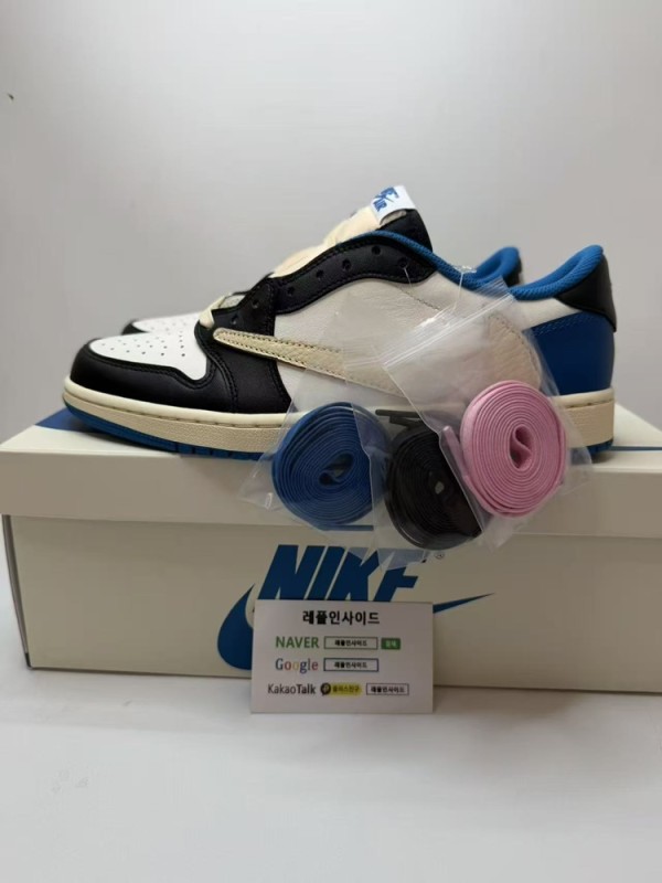 레플리카 명품 [AIR JORDAN] 트래비스 스캇 x 프라그먼트 x 에어조던1 로우 DM7866-140 남녀공용 (OG공장) 실사 디테일! - 디테일 실사 4