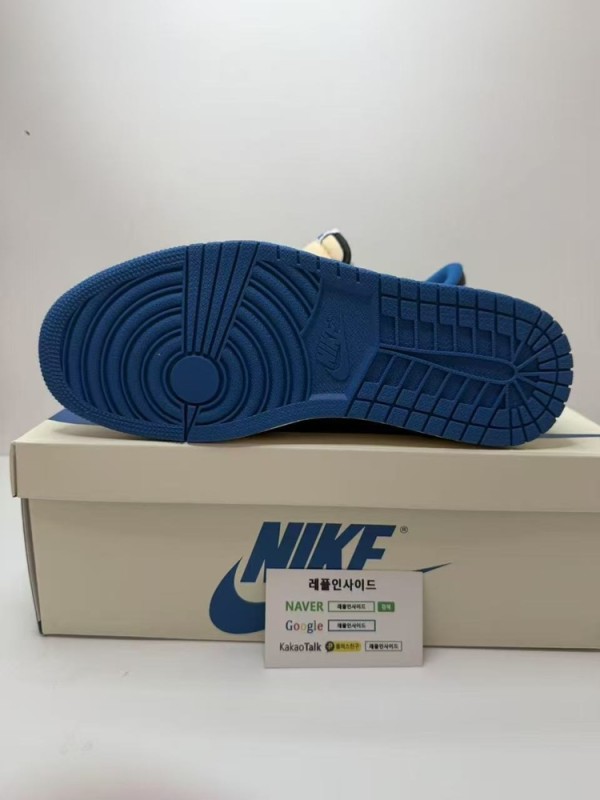 레플리카 명품 [AIR JORDAN] 트래비스 스캇 x 프라그먼트 x 에어조던1 로우 DM7866-140 남녀공용 (OG공장) 실사 디테일! - 소재 실사 6