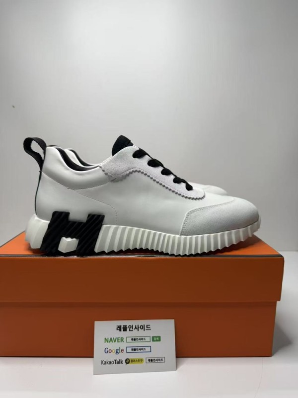 레플리카 명품 [HERMES] 에르메스 바운싱 스니커즈 남성용 실사 디테일! - 뒷면 실사 3