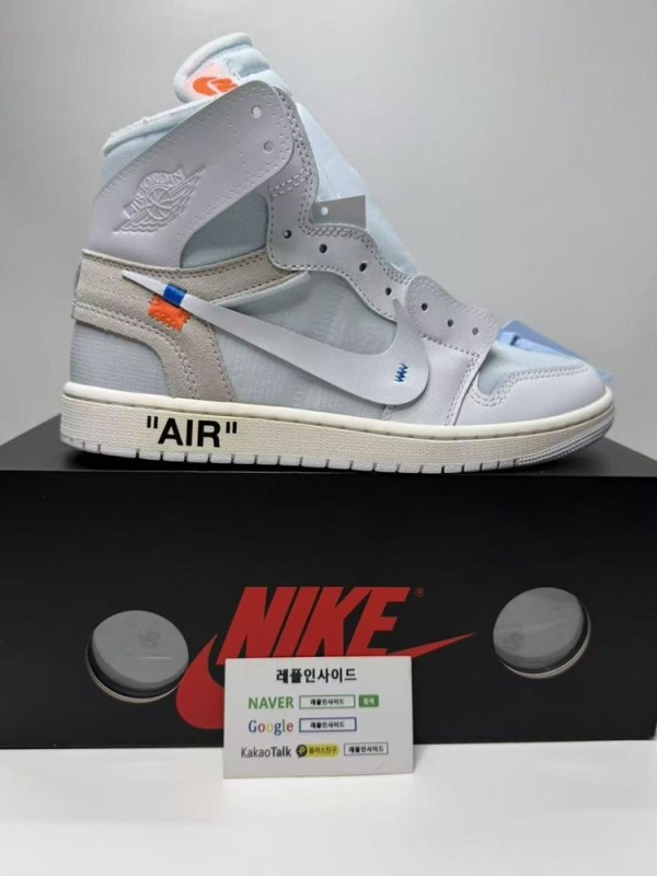 레플리카 명품 [AIR JORDAN] 오프화이트 X 에어조던1 알래스카 화이트 AA3834-100 남녀공용 (OG공장) 실사! - 뒷면 실사 3
