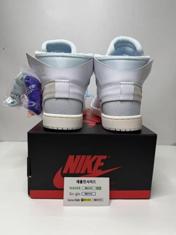 레플리카 명품 [AIR JORDAN] 오프화이트 X 에어조던1 알래스카 화이트 AA3834-100 남녀공용 (OG공장) 실사! - 로고 실사 5