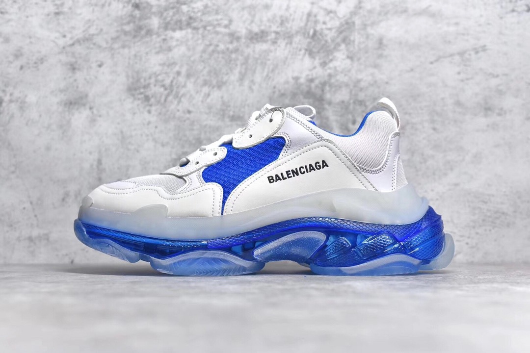 [BALENCIAGA] 19SS 발렌시아가 트리플S 클리어솔 아이스블루 화이트/블루 남녀공용 (PK공장)