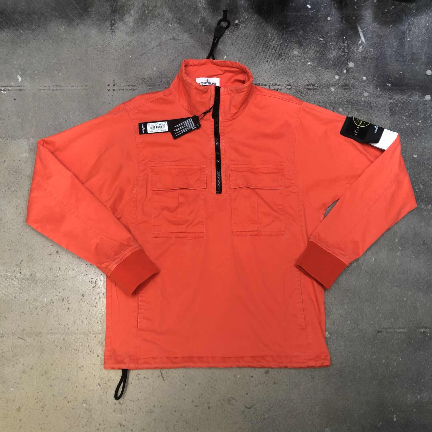 [STONE ISLAND] 스톤 아일랜드 19FW 가먼트다잉 올드이펙트 아노락 오렌지