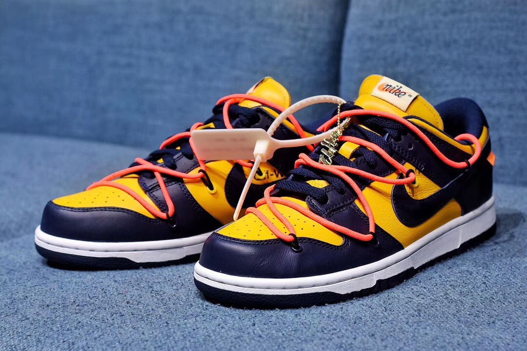 [NIKE] 나이키 X 오프화이트 SB 덩크 로우 미드나이트 네이비 CT0856-700 남성용 (H12공장)