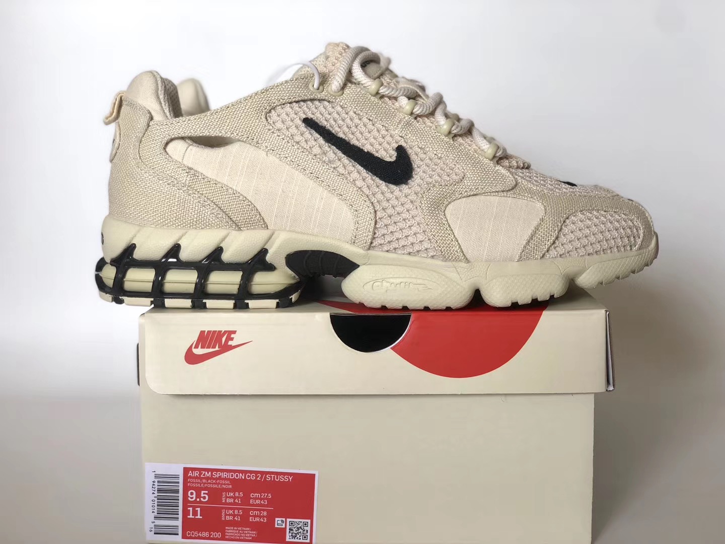 [NIKE] 나이키 X 스투시 에어 줌 스피리돈 케이지2 파슬 CQ5486-200 남녀공용 (TOP공장)