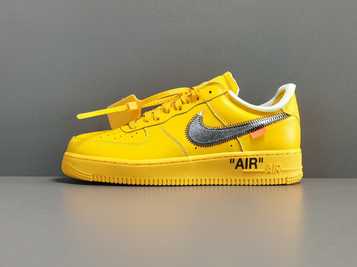 [NIKE] 나이키 X 오프화이트 에어포스 로우 유니버시티 골드 DD1876-700 남성용 (PKgod버전)