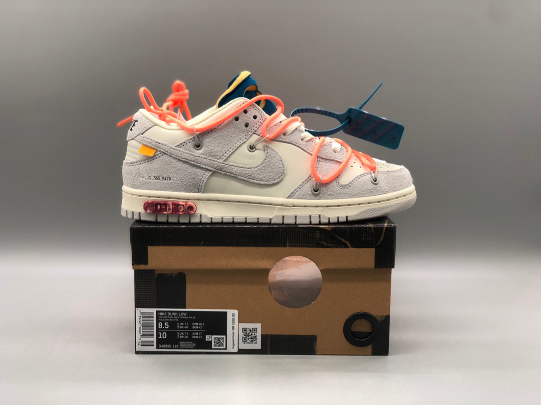 [NIKE] 오프화이트 x 나이키 덩크 로우 더 50 로트 19 The 50 DJ0950-119 남녀공용 (PKgod버전)