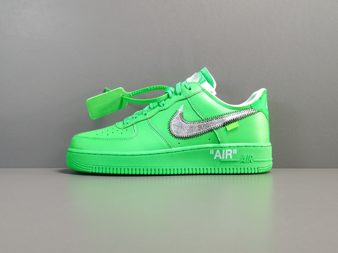 [NIKE] 오프화이트 X 나이키 에어포스 로우 라이트 그린 스파크 DX1419-300 남성용 (OWF공장)