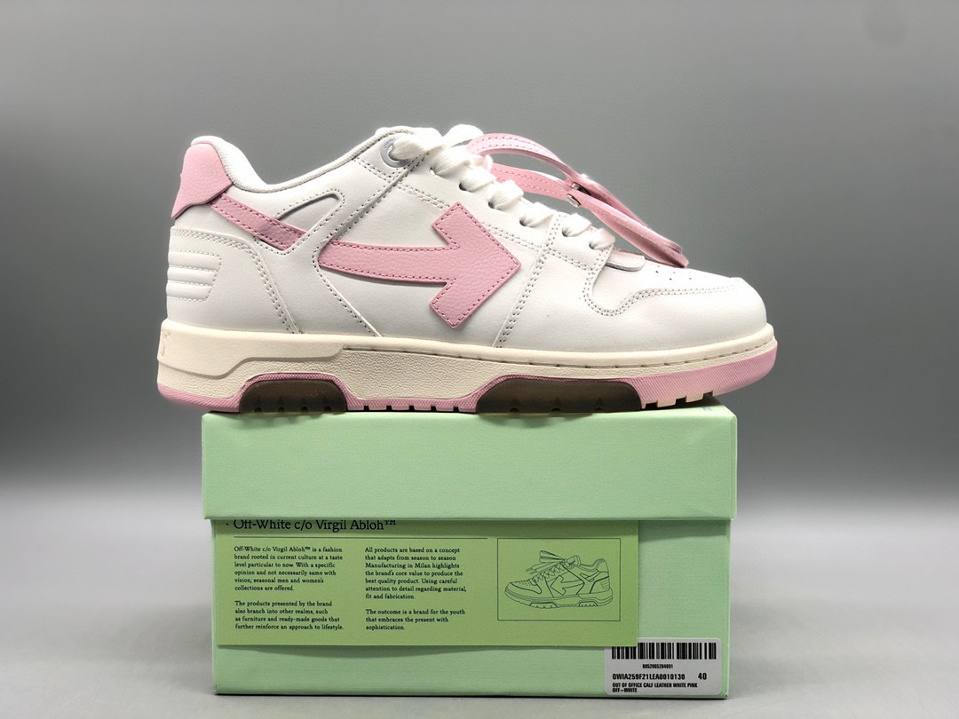 [OFF-WHITE] 오프화이트 아웃 오브 오피스 레더 스니커즈 여성용