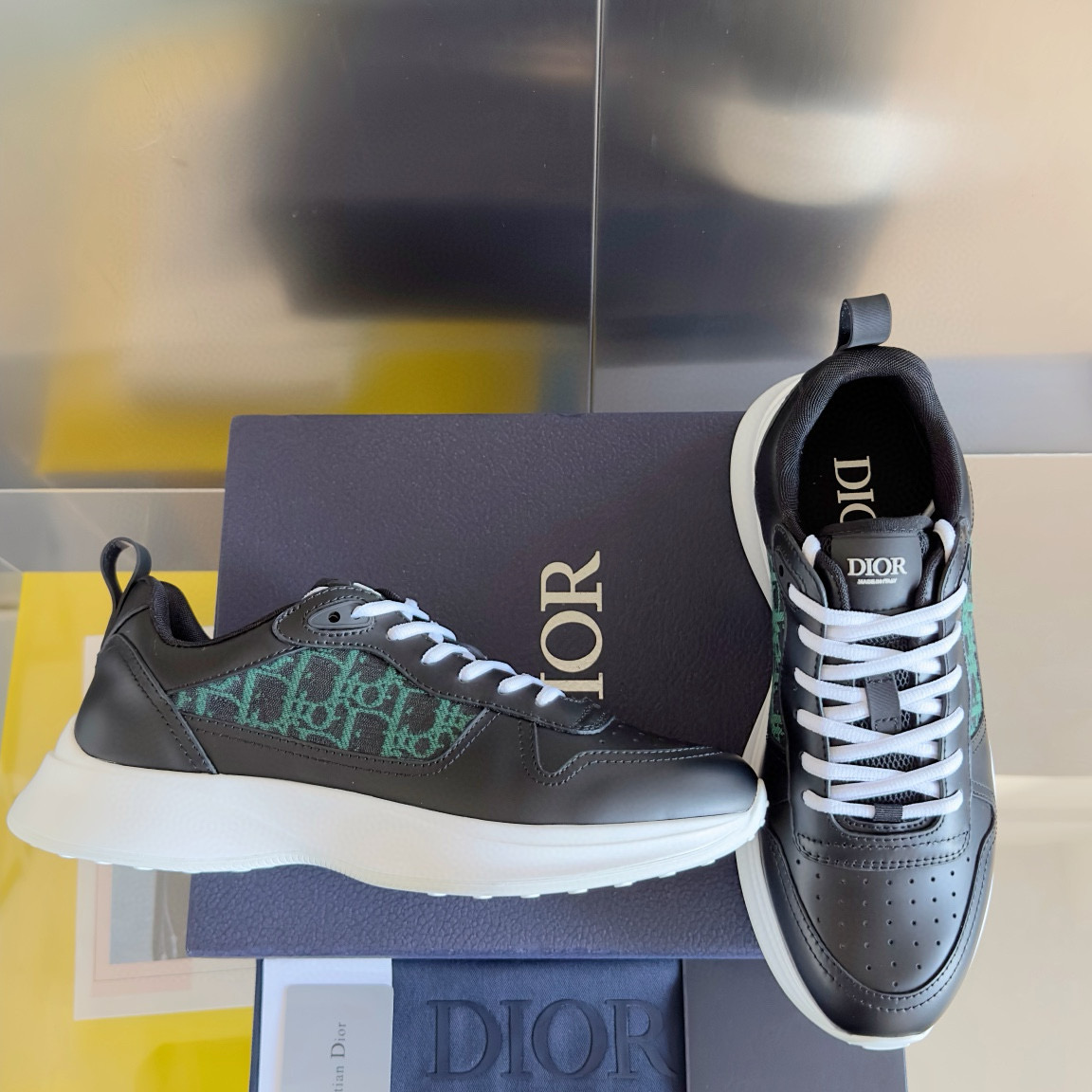 [DIOR] 디올 B25 러너 오블리크 로우 스니커즈 남성용