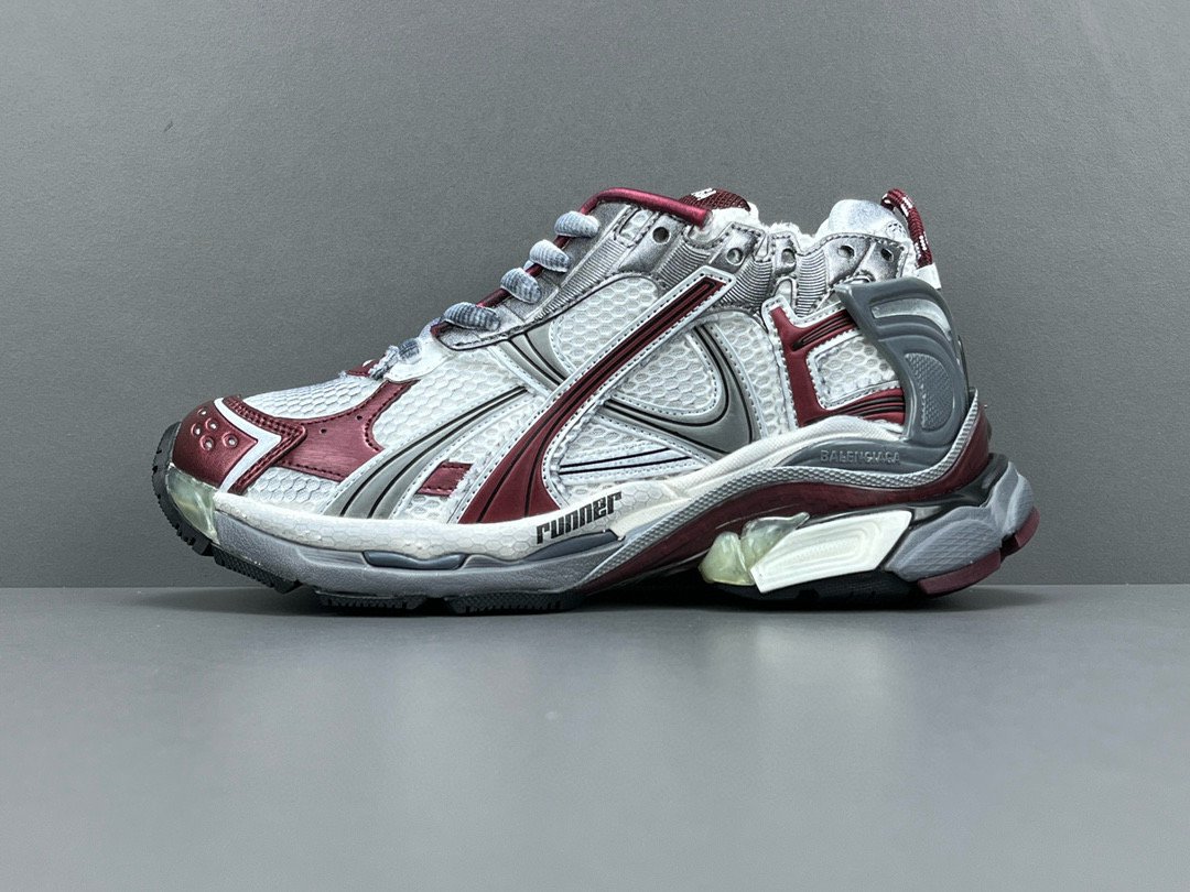 [BALENCIAGA] 발렌시아가 그래피티 러너 7.0 스니커즈 그레이 와인 레드 남녀공용 (OK공장)