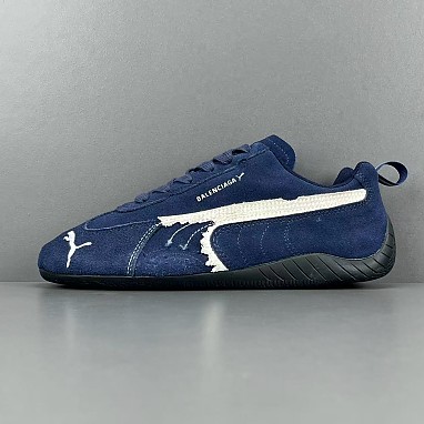 [BALENCIAGA] 발렌시아가 x 푸마 스피드캣 스웨이드 스니커즈 네이비 화이트 847146WSDSD4191 남녀공용 (G공장)