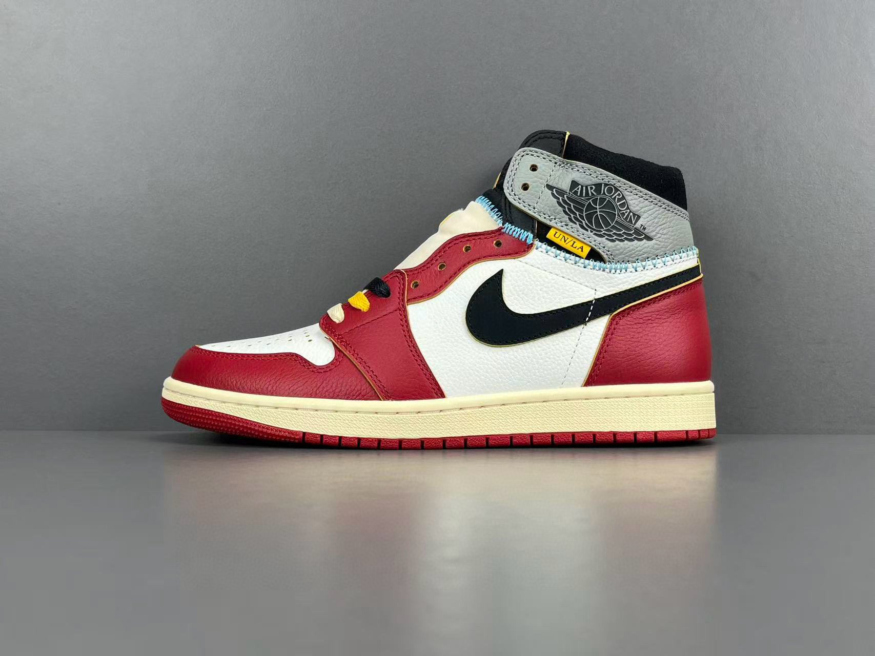 [AIR JORDAN] 유니온 x 에어조던1 하이 OG 바시티 레드 쉐도우 그레이 HV8563-600 남성용 (X공장)