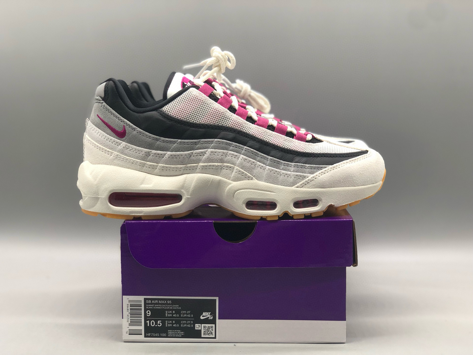 [NIKE] 나이키 SB 에어맥스 95 서밋 화이트 앤 캑터스 플라워 HF7545-100 남성용