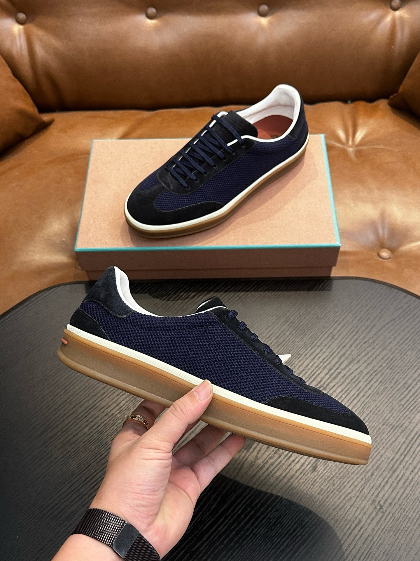 [Loro Piana] 로로피아나 테니스 워크 스니커즈 남성용