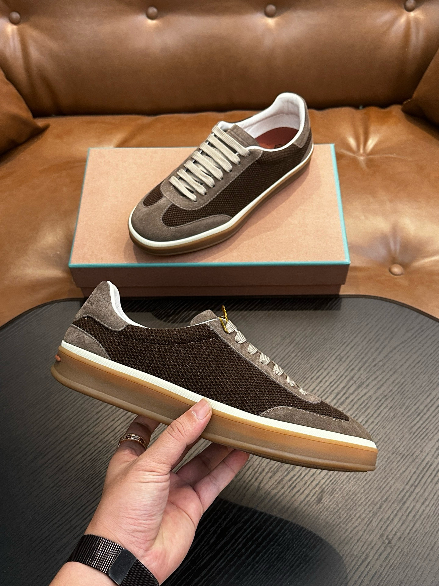 [Loro Piana] 로로피아나 테니스 워크 스니커즈 남성용