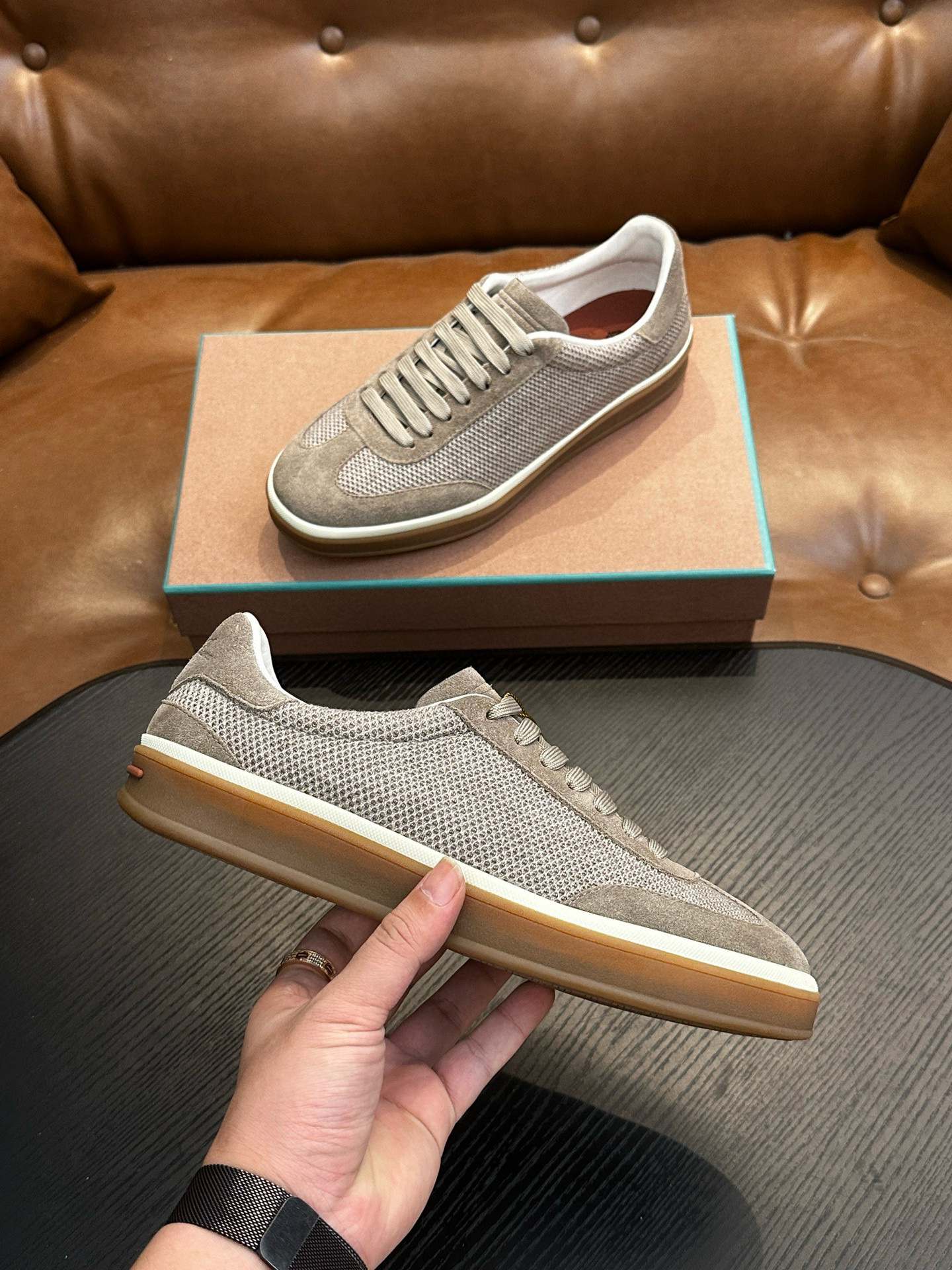 [Loro Piana] 로로피아나 테니스 워크 스니커즈 남성용