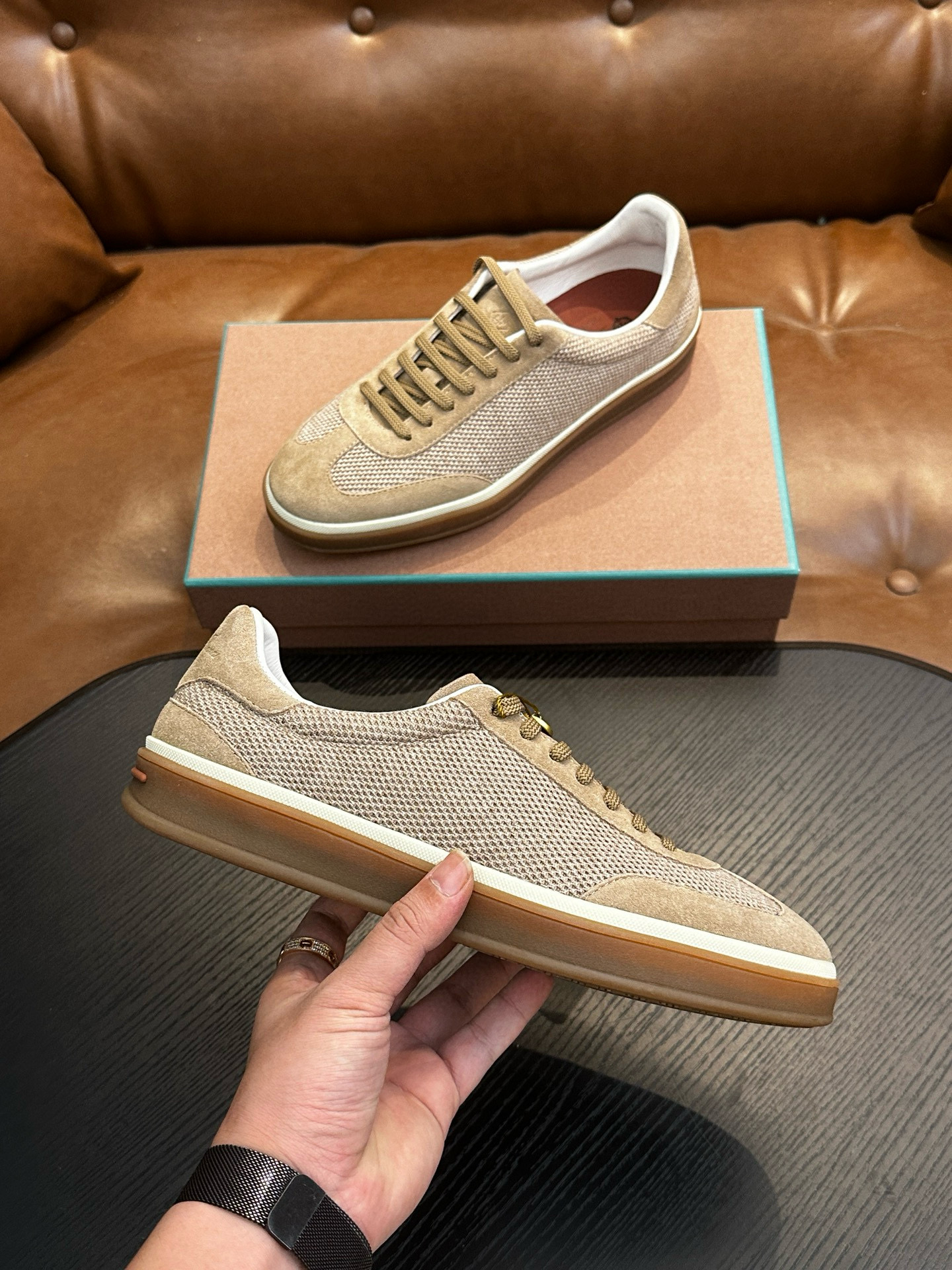 [Loro Piana] 로로피아나 테니스 워크 스니커즈 남성용