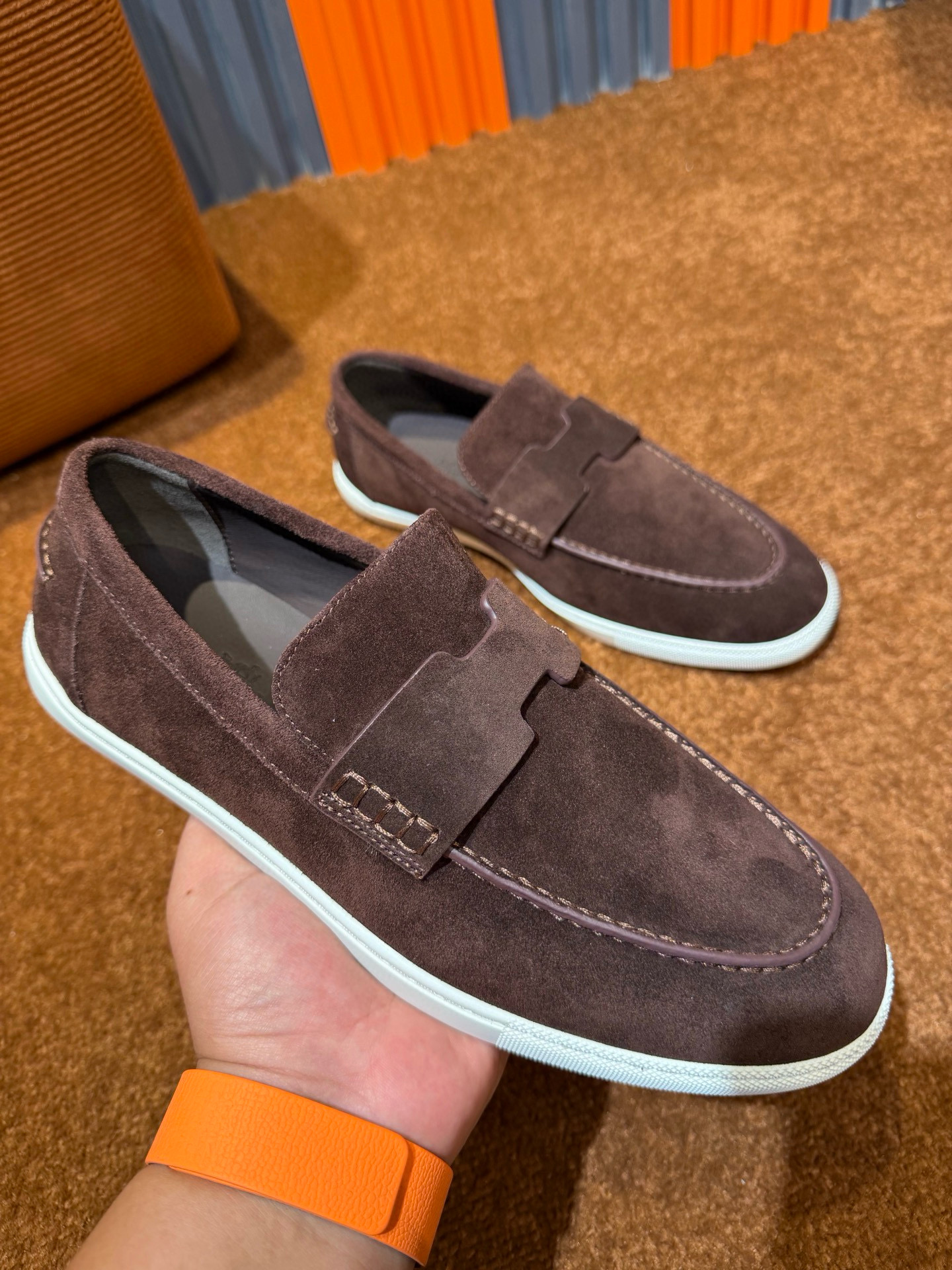 [HERMES] 에르메스 모카신 로퍼 남성용