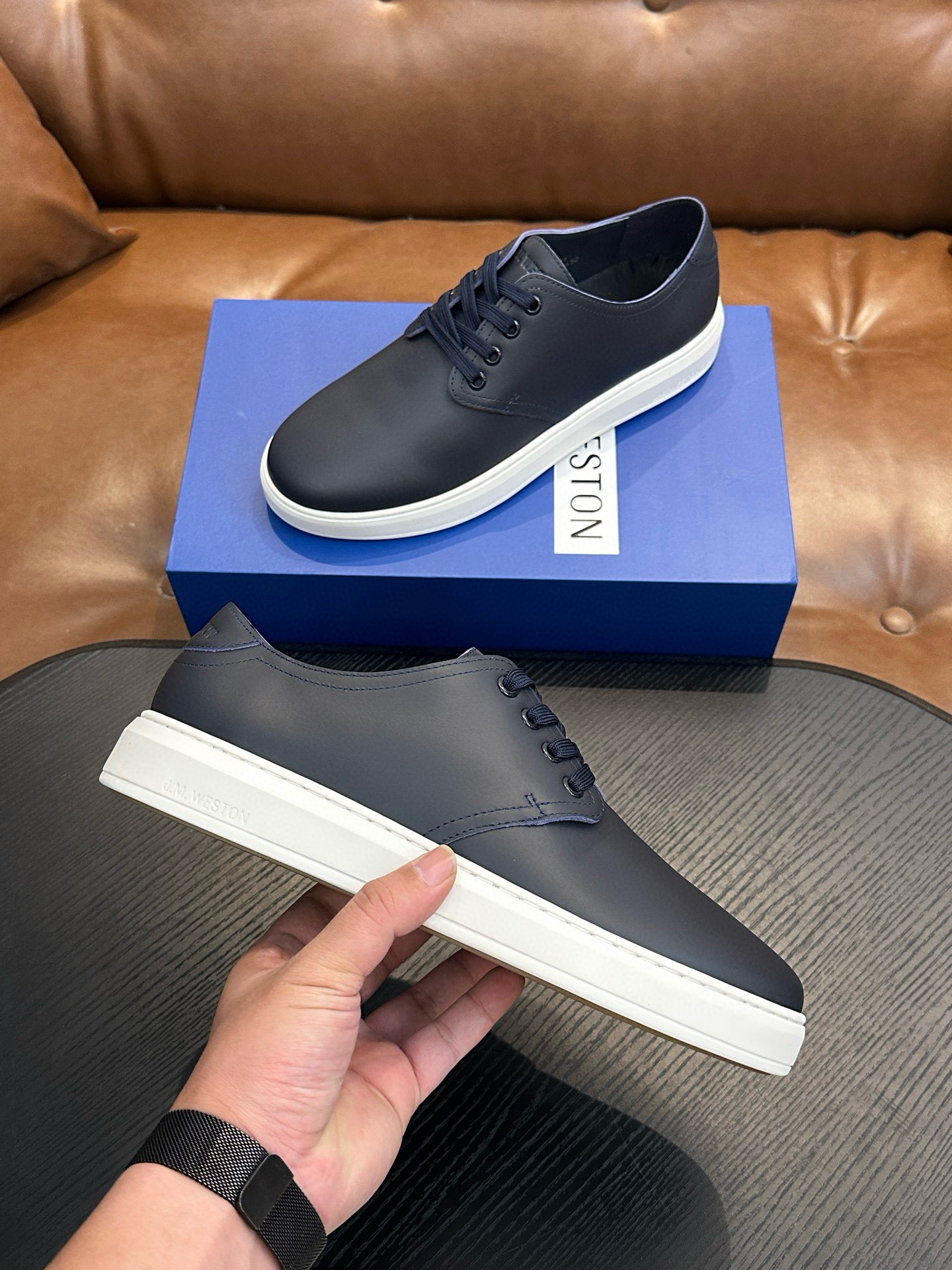 [J.M WESTON] 제이엠 웨스통 1938 풀그레인 가죽 스니커즈 남성용