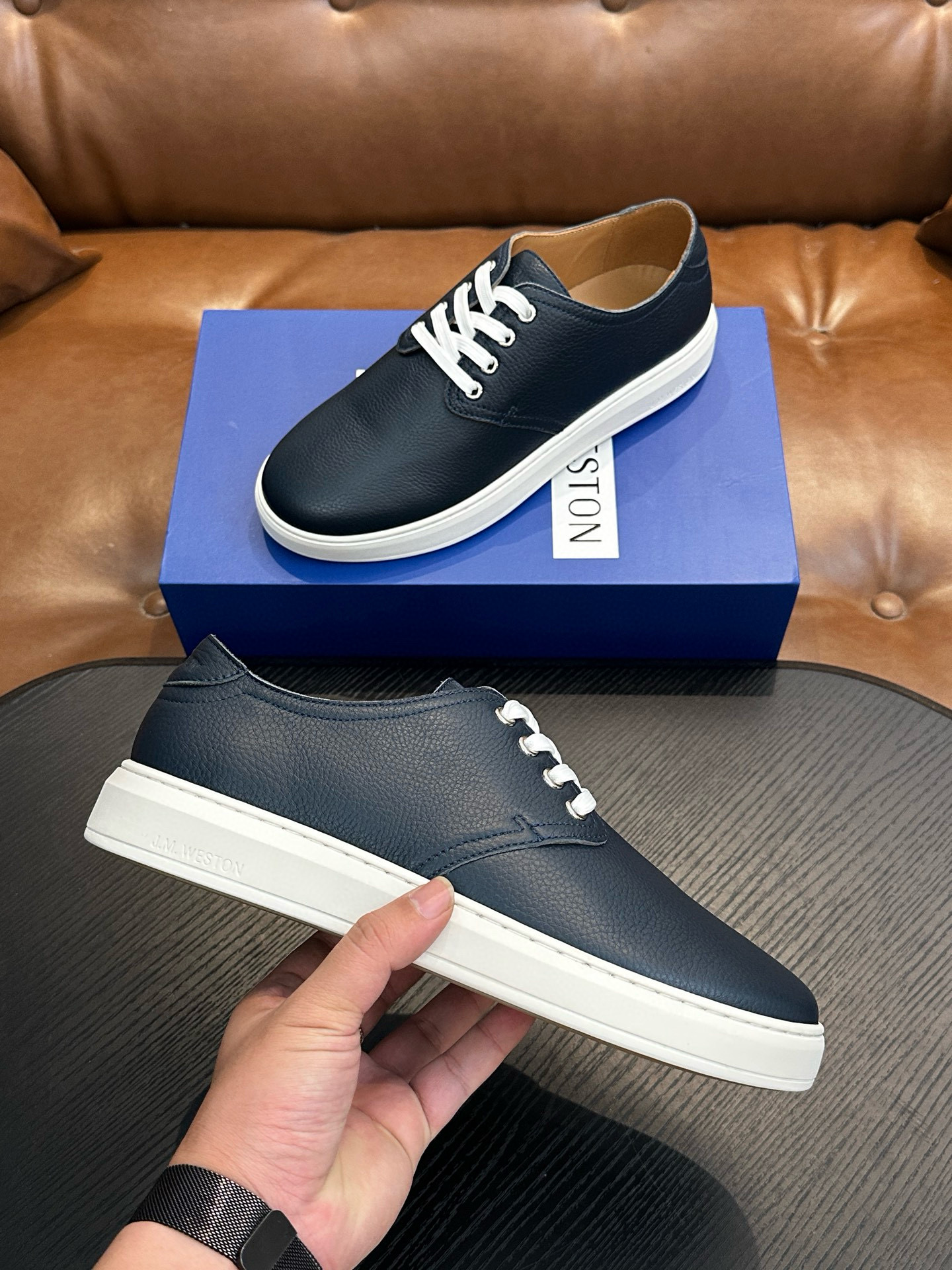 [J.M WESTON] 제이엠 웨스통 1938 풀그레인 가죽 스니커즈 남성용