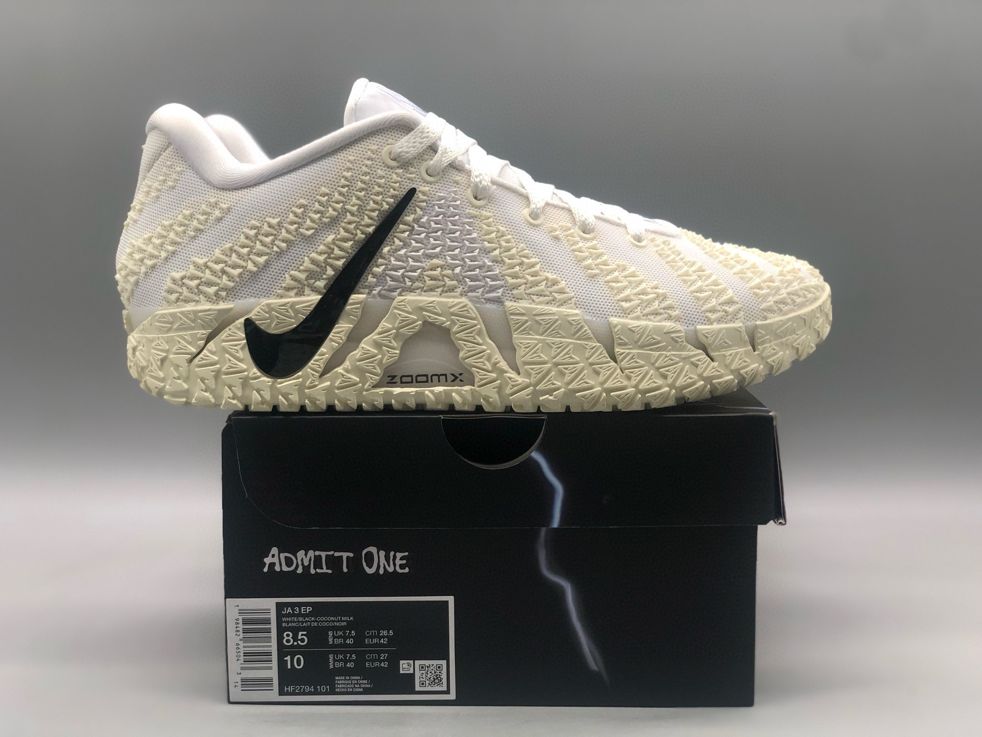 [NIKE] 나이키 자 3 EP 화이트 블랙 농구화 자모란트 HF2794-101 남성용