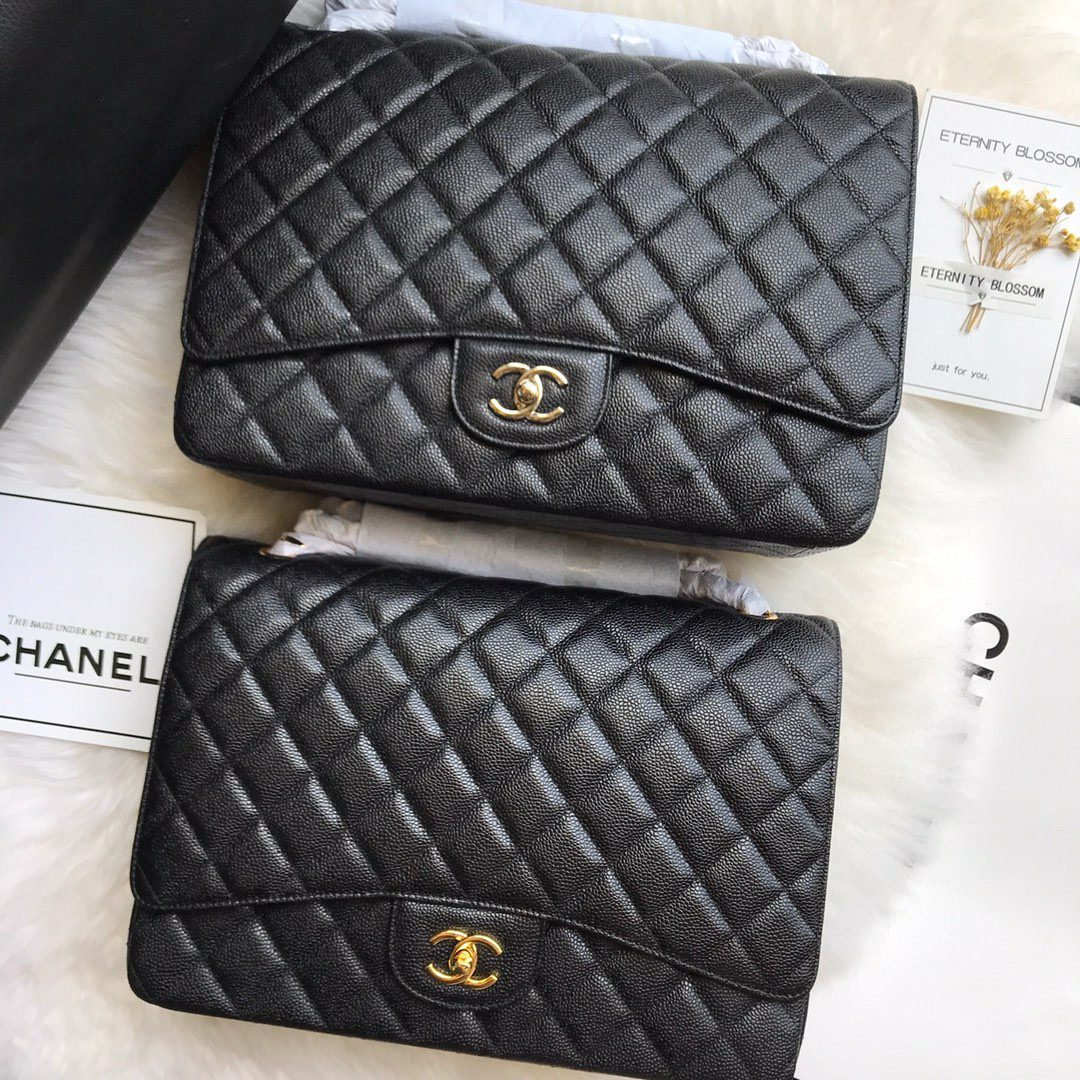 [CHANEL] 샤넬 클래식 맥시 핸드백 캐비어