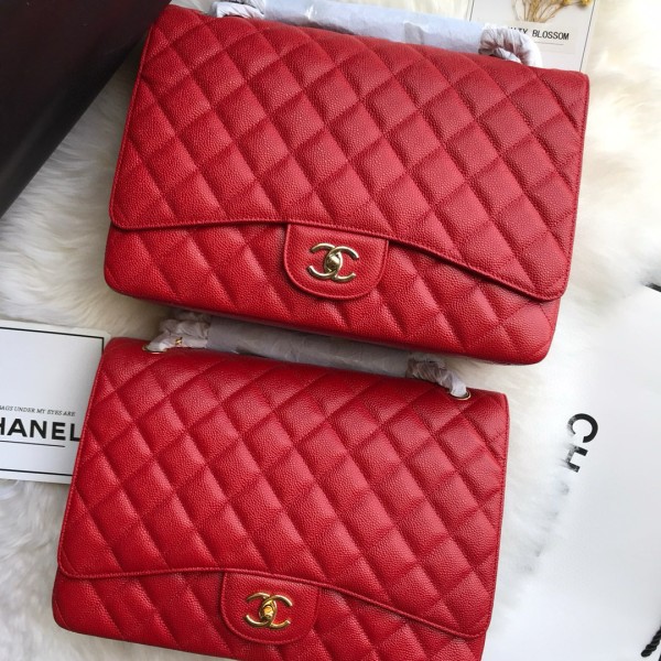 [CHANEL] 샤넬 클래식 맥시 핸드백 캐비어