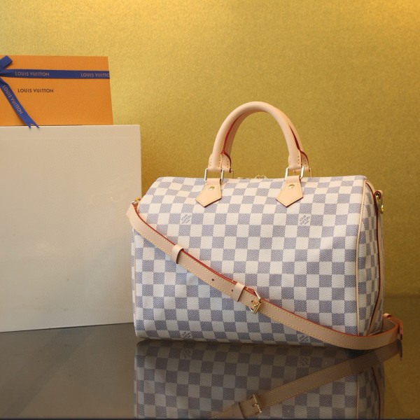 [LOUIS VUITTON] 루이비통 스피디 반둘리에 30 다미에 아주르 N40592