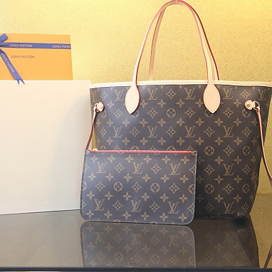 [LOUIS VUITTON] 루이비통 토트백 네버풀 MM 모노그램 쎄리즈 레드 M46987