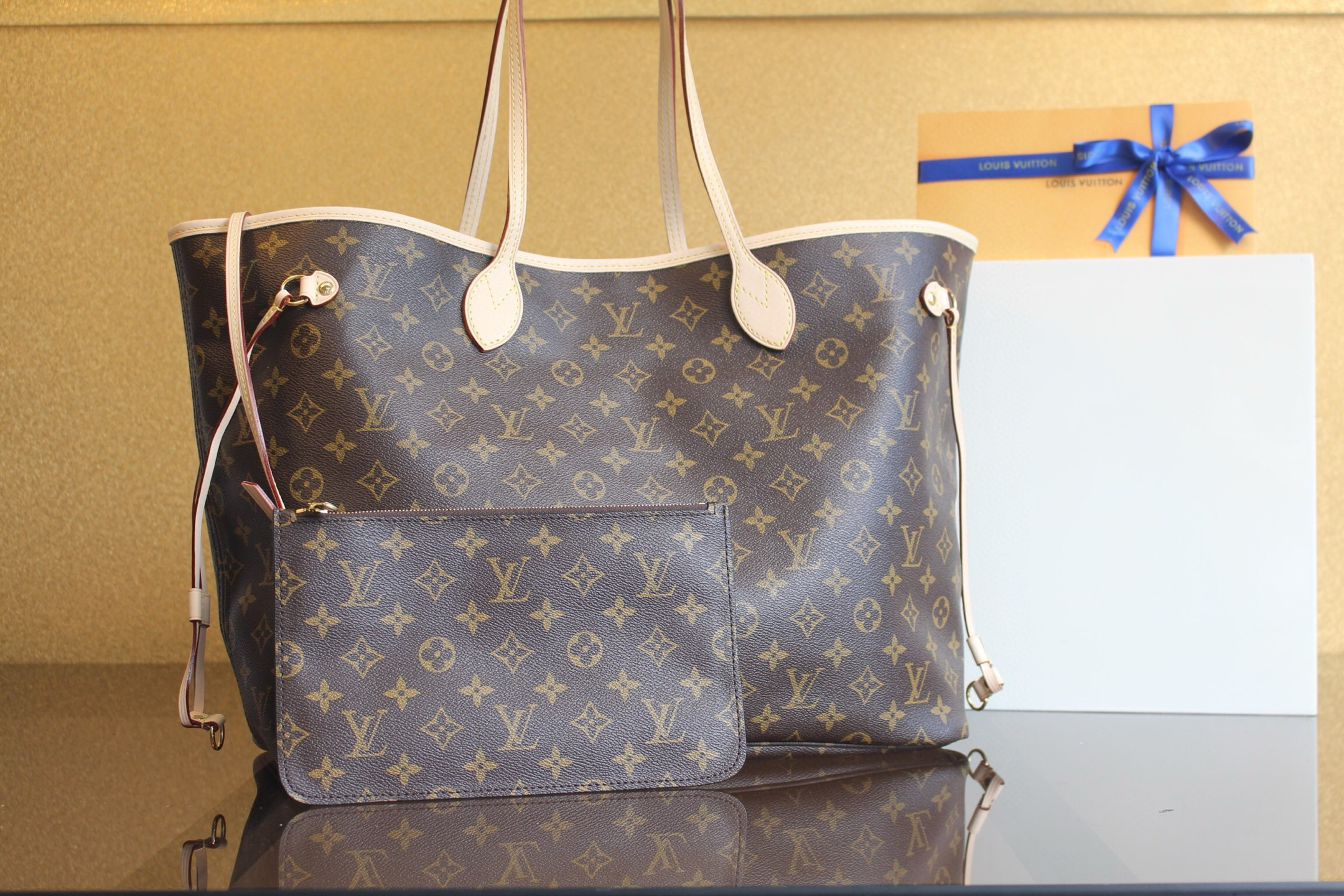 [LOUIS VUITTON] 루이비통 네버풀 GM 모노그램 베이지 M40990