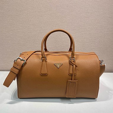 [PRADA] 프라다 코냑 삼각로고 더플백 2VC048