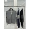 [Thom Browne] 톰브라운 블랙 울 V넥 가디건 남녀공용