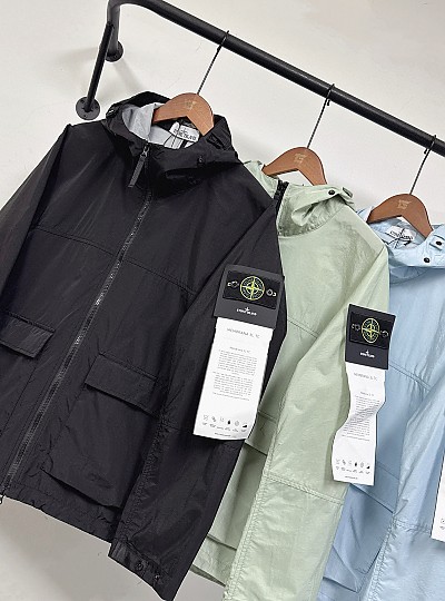 [STONE ISLAND] 스톤아일랜드 메탈 나일론 바람막이 후드 자켓 3컬러 남성용