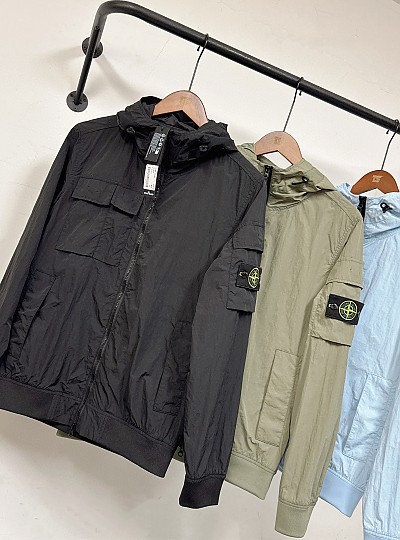 [STONE ISLAND] 스톤아일랜드 메탈 나일론 바람막이 후드 자켓 02 3컬러 남성용