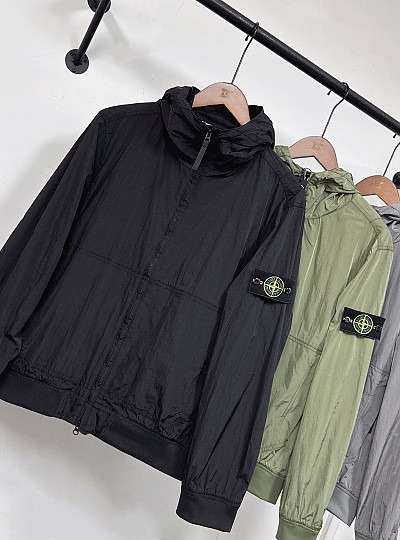 [STONE ISLAND] 스톤아일랜드 메탈 나일론 바람막이 후드 자켓 03 3컬러 남성용